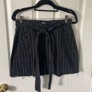 Black striped Jean skirt